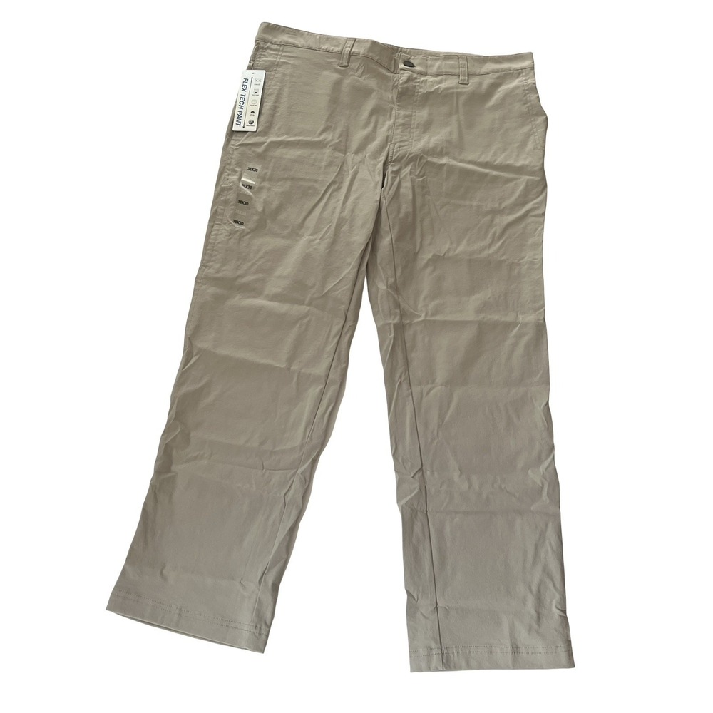 NWT Coolkeep Size 38x30 Beige Flex Tech Pant Slim Straight Fit Lightweight Cargo
